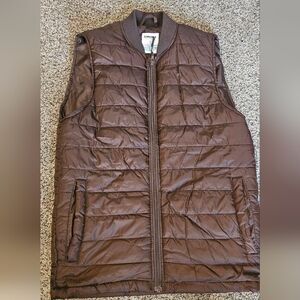 Sonoma Men's Small Brown Quilted Vest